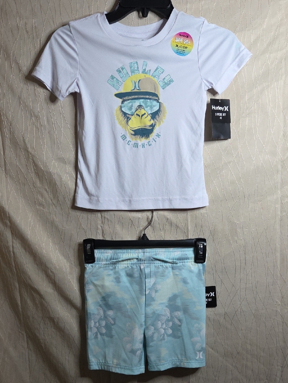 Hurley Kids Graphic Tee & Blue Swim Shorts‎ Set